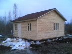 Брусовой домик, который мы построили в Нижегородской области.